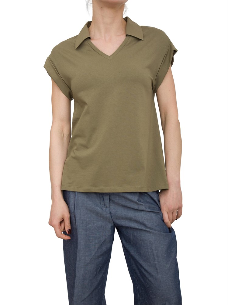 LIU JO T-shirt Liu-Jo verde con colletto