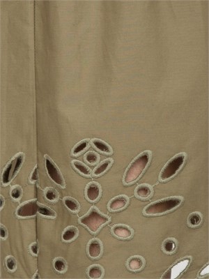 LIU JO Abito Liu-Jo verde in cotone con ricami in DONNA