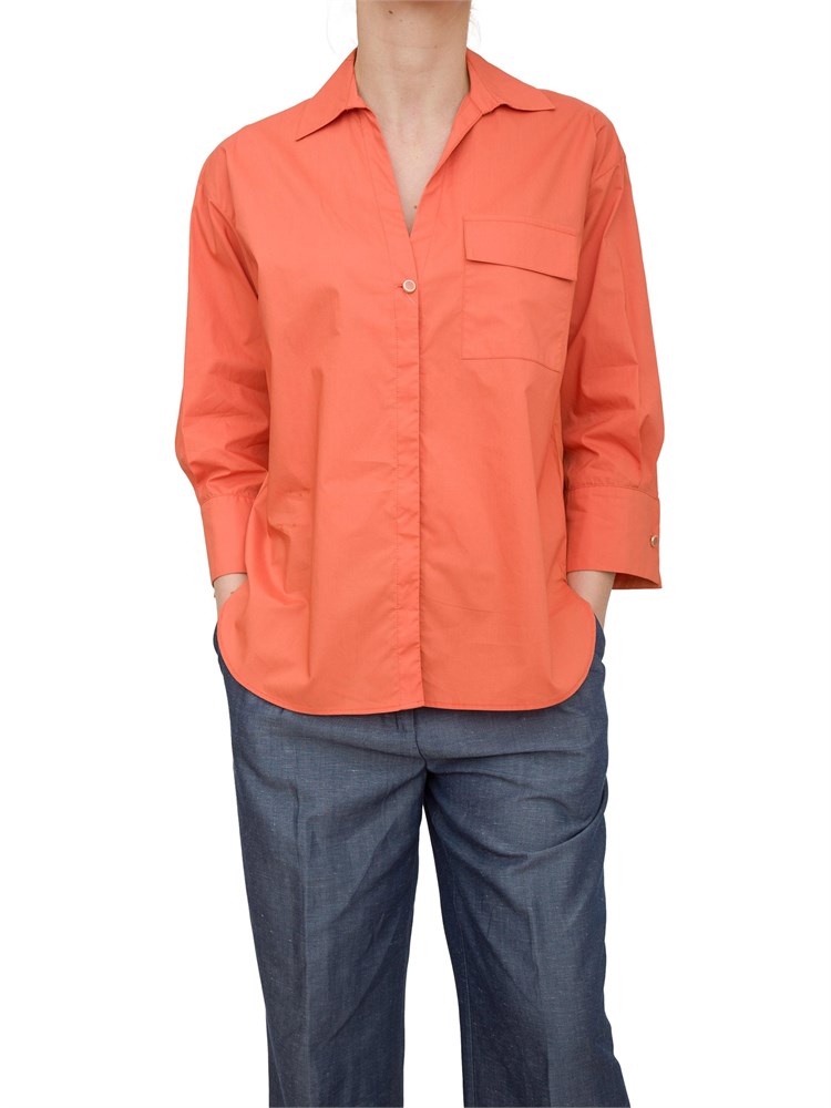 LIU JO Camicia Liu-Jo arancione in cotone con stampa