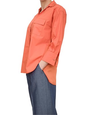 LIU JO Camicia Liu-Jo arancione in cotone con stampa in DONNA