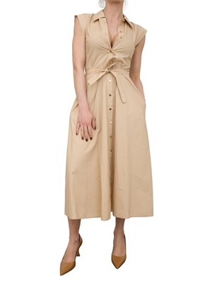LIU JO Abito chemisier Liu-jo in popeline beige in DONNA