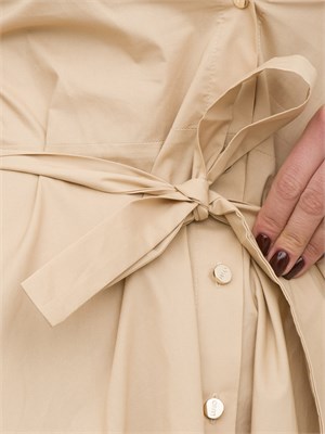 LIU JO Abito chemisier Liu-jo in popeline beige in DONNA