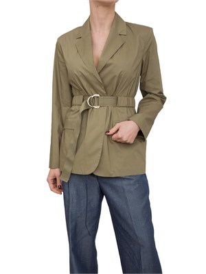 LIU JO Giacca Liu-Jo in cotone con cintura verde in DONNA