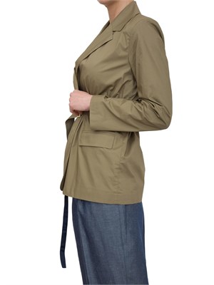 LIU JO Giacca Liu-Jo in cotone con cintura verde in DONNA