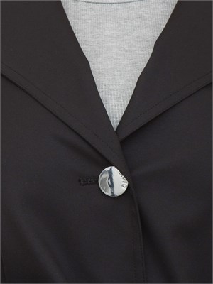 Trench nero Liu Jo bottoni logati argento in DONNA