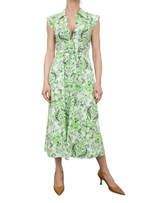 LIU JO Abito chemisier Liu-jo in popeline verde in DONNA