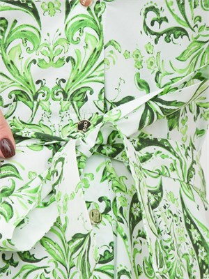 LIU JO Abito chemisier Liu-jo in popeline verde in DONNA