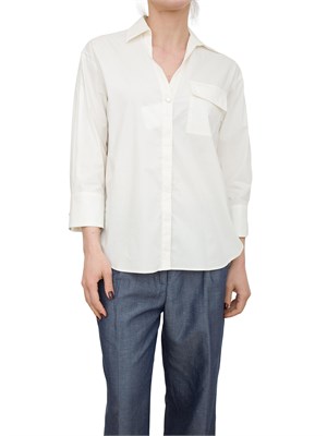 LIU JO Camicia Liu-Jo bianco in cotone con stampa in DONNA
