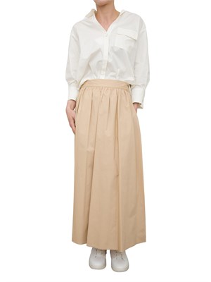 LIU JO Gonna midi Liu-Jo beige in popeline in DONNA