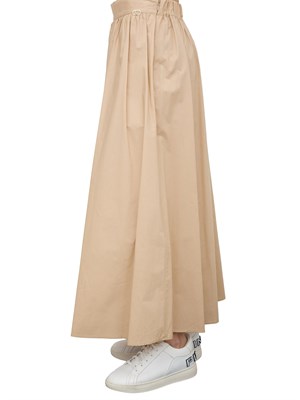 LIU JO Gonna midi Liu-Jo beige in popeline in DONNA