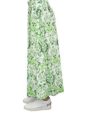 LIU JO Gonna midi Liu-Jo verde in popeline in DONNA