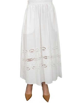 LIU JO Gonna in cotone Liu-jo con ricamo bianco in DONNA