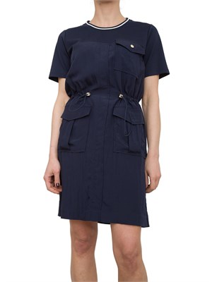 LIU JO Abito Liu-jo blu con elastico in vita in DONNA