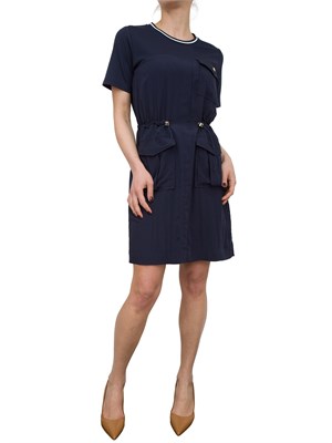 LIU JO Abito Liu-jo blu con elastico in vita in DONNA