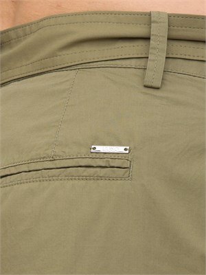 LIU JO Pantaloni Liu-Jo a palazzo cropped con cintura verde in DONNA