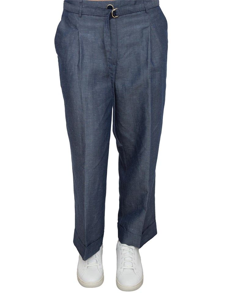 LIU JO Pantaloni Liu-Jo in misto lino con cintura blu denim