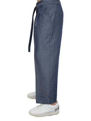 LIU JO Pantaloni Liu-Jo in misto lino con cintura blu denim in DONNA