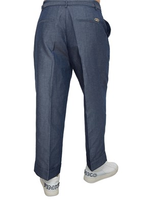 LIU JO Pantaloni Liu-Jo in misto lino con cintura blu denim in DONNA