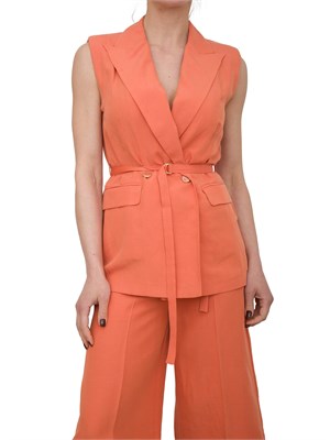 LIU JO Gilet Liu-jo in misto lino arancione in DONNA