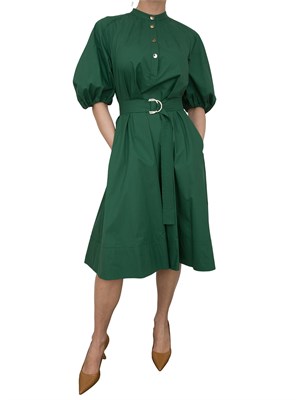 LIU JO Abito in cotone Liu-jo con cintura verde in DONNA