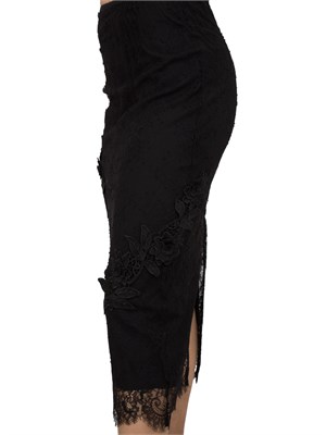 Gonna tubino Blugirl in pizzo nero con ricamo in DONNA