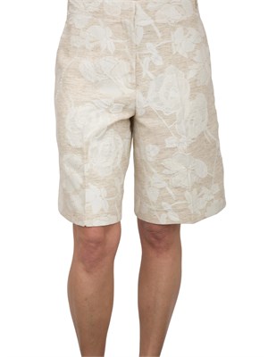 Bermuda Blugirl in jacquard floreale color panna in DONNA