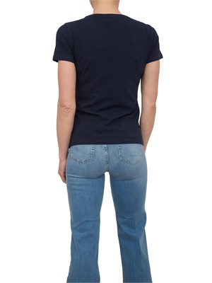 T-shirt blu Liu Jo con logo e strass in DONNA