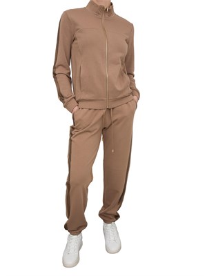 Felpa marrone Liu Jo con strass su maniche in DONNA