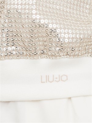 Felpa panna Liu Jo con paillettes effetto bomber in DONNA