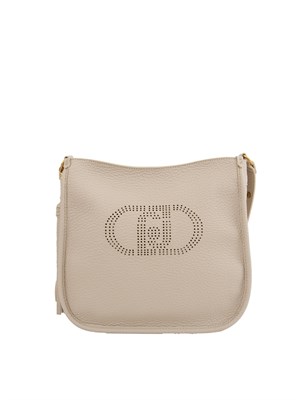 Borsa a tracolla Liu Jo beige con logo traforato in DONNA
