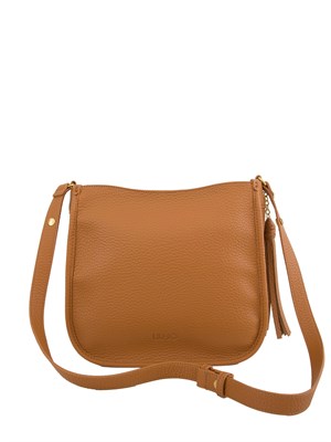 Borsa a tracolla Liu Jo marrone chiaro con logo traforato in DONNA