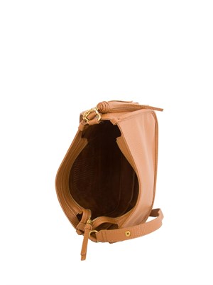 Borsa a tracolla Liu Jo marrone chiaro con logo traforato in DONNA