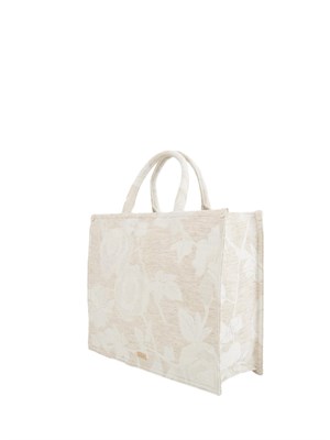 Borsa shopper beige Blugirl jacquard a rose in DONNA