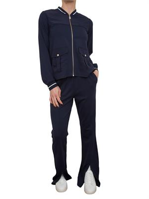 Pantalone tuta blu Liu Jo modello flare con spacchi in DONNA