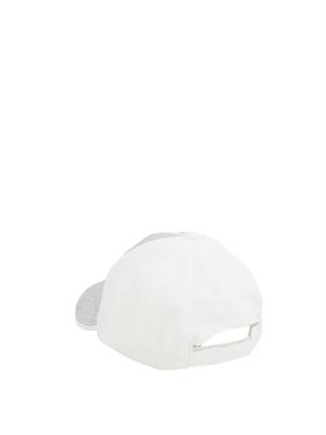 Cappello Liu Jo bianco con strass tono su tono in DONNA