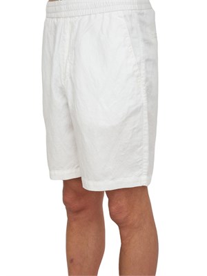 ARMANI EXCHANGE Bermuda A.X. bianco in misto lino in UOMO