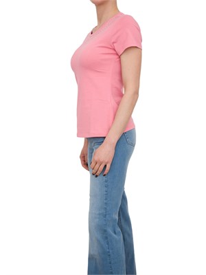 T-shirt rosa Liu Jo con logo e strass in DONNA
