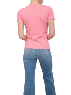 T-shirt rosa Liu Jo con logo e strass in DONNA