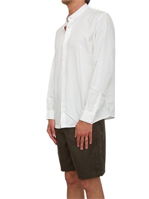ARMANI EXCHANGE Camicia coreana  A.X. in misto lino bianco in UOMO