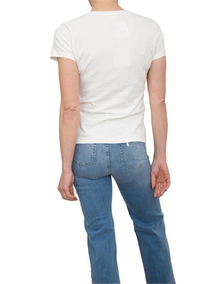 T-shirt bianca Liu Jo con logo e strass in DONNA
