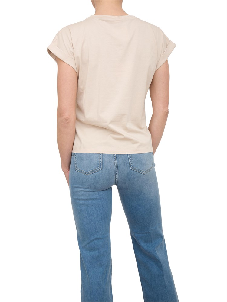 T-shirt beige Liu Jo con logo ricamato