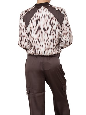 Giacca bomber in raso Liu Jo stampa animalier all over in DONNA