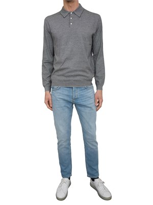 Polo Armani Exchange a righe con manica lunga in UOMO
