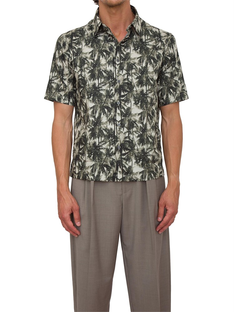 ARMANI EXCHANGE Camicia A.X. regular fit verde fantasia palme