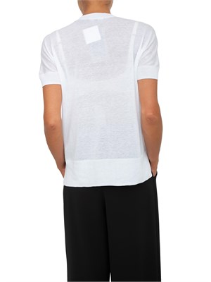 Maglia maniche corte Armani Exchange donna in cotone bianco in DONNA