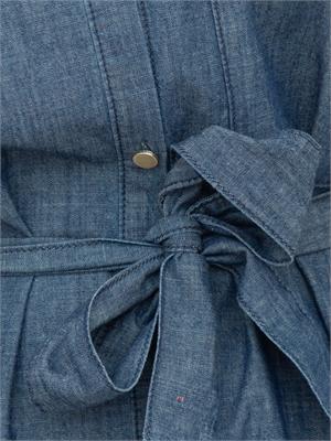 Abito scamiciato Armani Exchange in chambray di cotone in DONNA