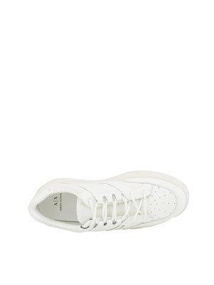 Scarpa Armani Exchange uomo in pelle bianca e tessuto in UOMO