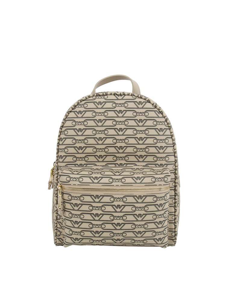 Zaino Emporio Armani stampa monogram all over ecru-nero