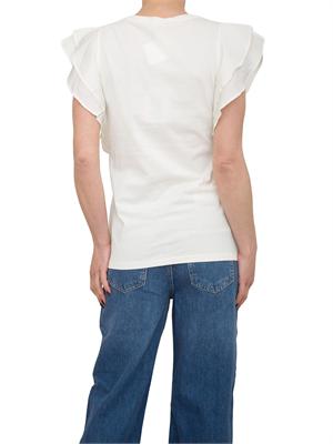 T-shirt bianco panna Liu Jo manica rouches in DONNA
