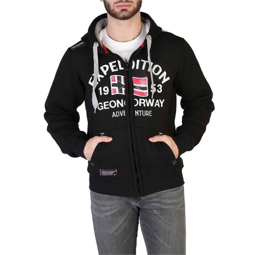 GEOGRAPHICAL NORWAY Flag Man Black in Abbigliamento